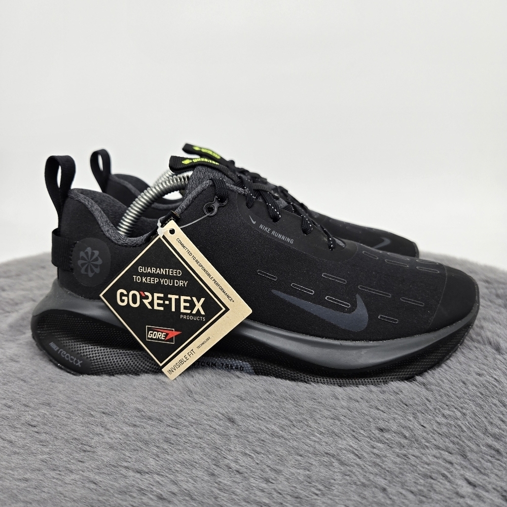 New Nike ReactX Infinity Run 4 Gore-Tex Black Volt Women's Running Shoes Size 6 - Picture 3 of 8